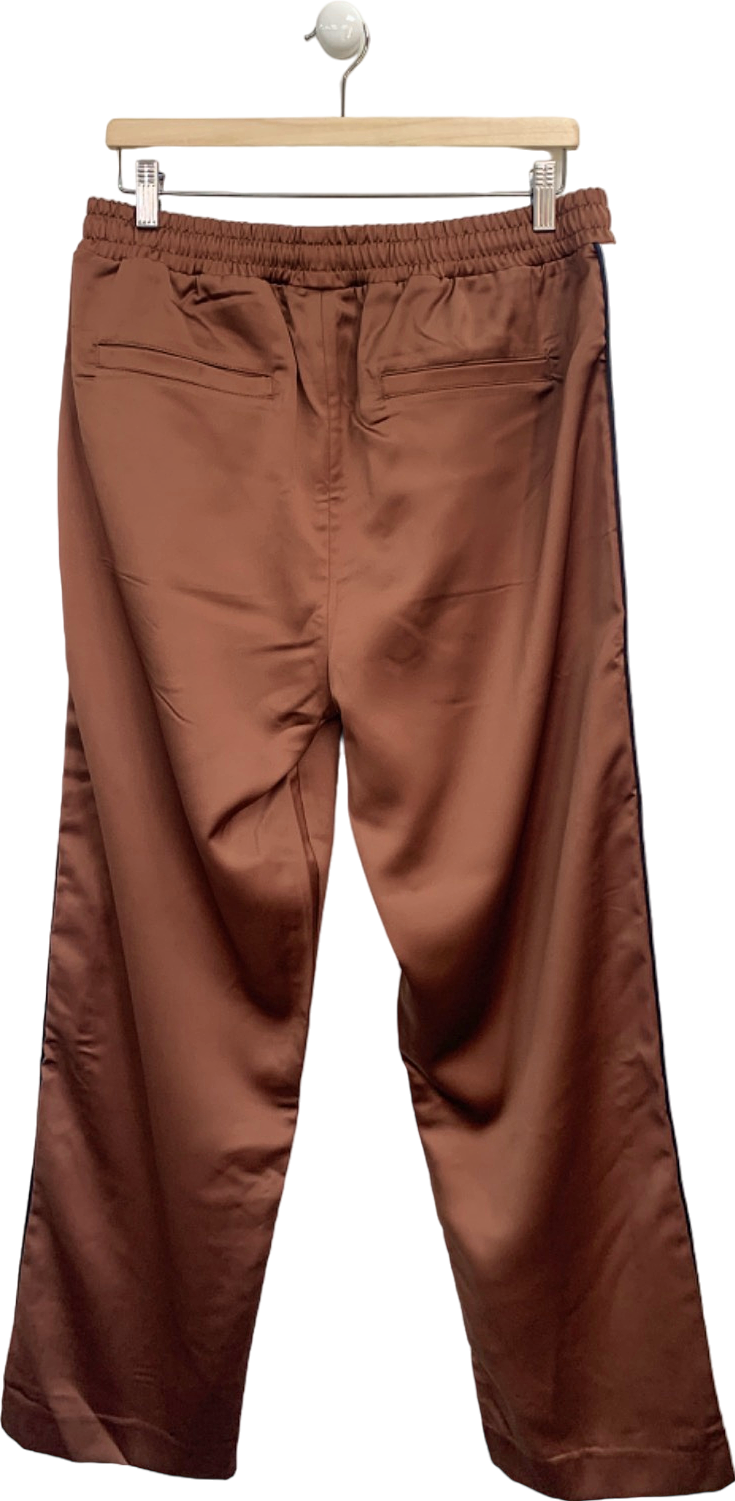 Reiss Tobacco Satin Drawstring Trousers W32