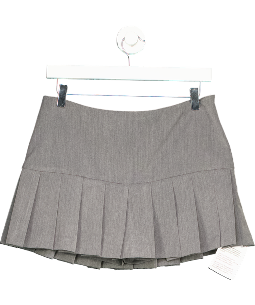 Collusion Grey Pleated Mini Skirt UK 10