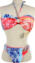 Sea level Multicoloured Coco Island O Ring Bandeau Bikini UK 10