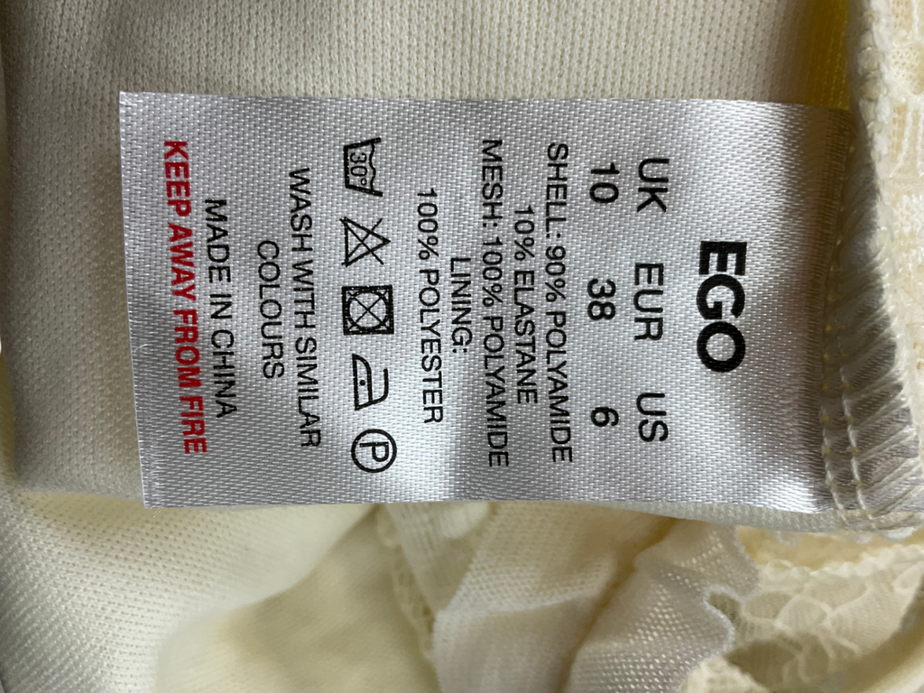 Ego Cream Textured Frilly Micro Shorts And Tie Front Long Sleeve Crop Top UK 10