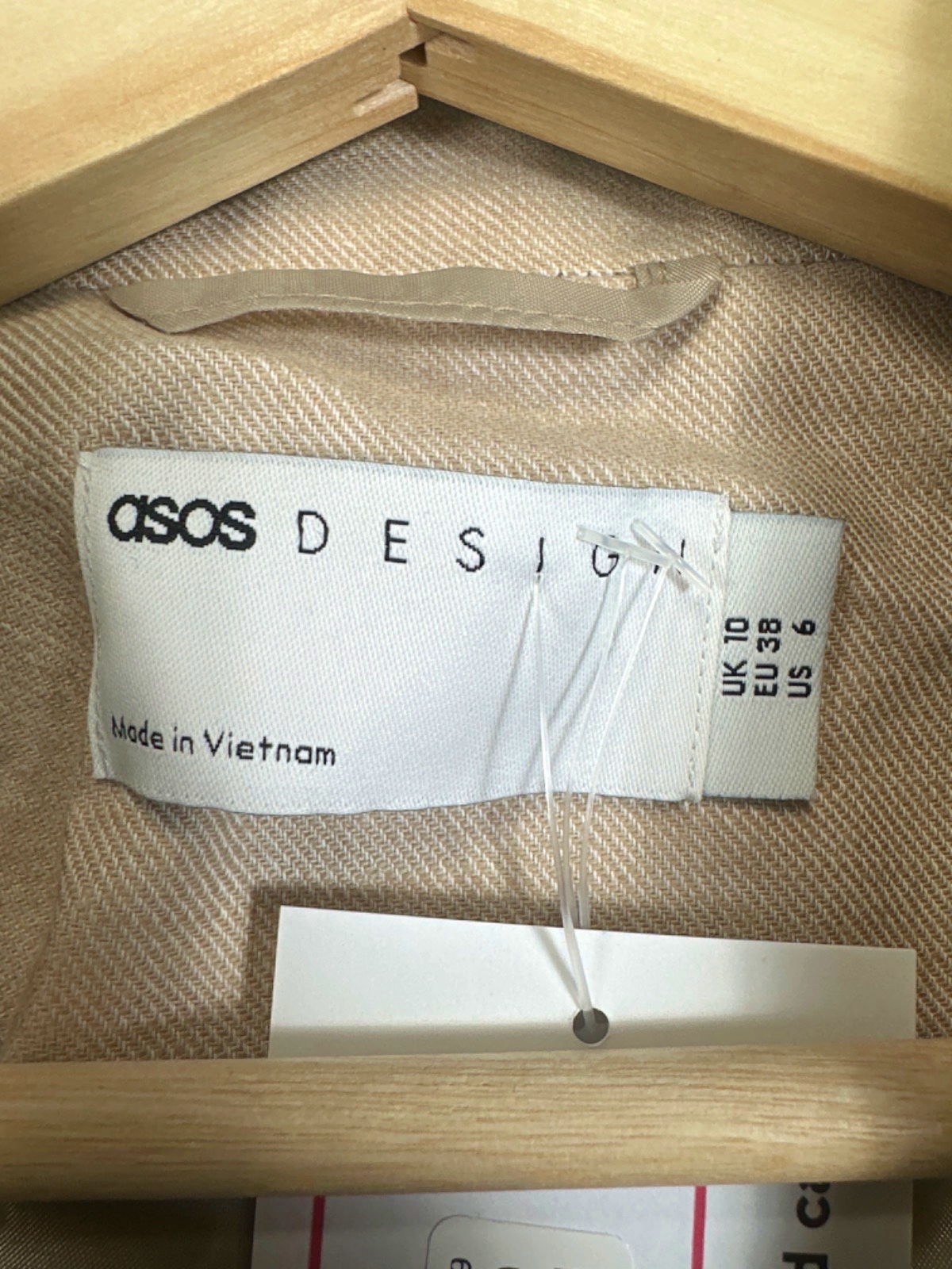 ASOS Beige Denim Jacket UK 10