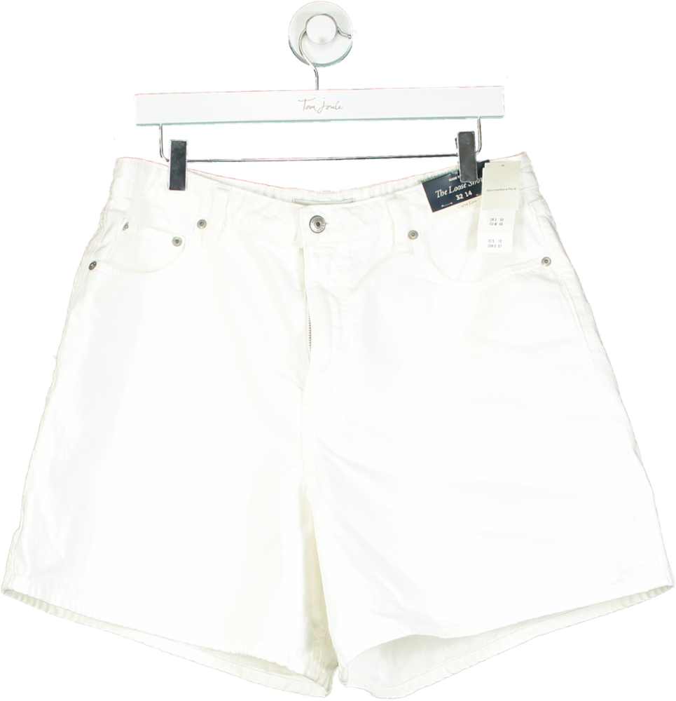 Abercrombie & Fitch White The Loose Short High Rise W 32