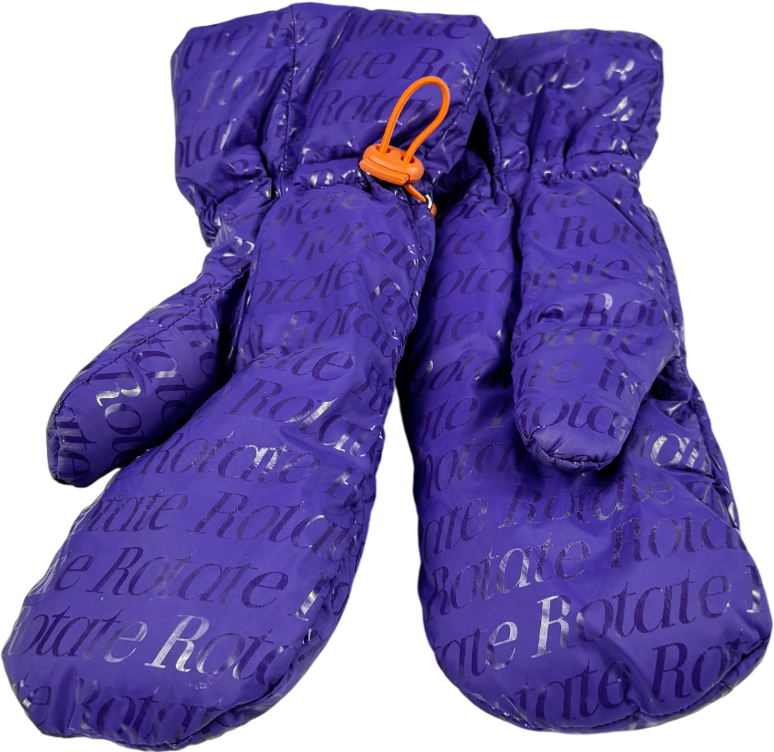 ROTATE BIRGER CHRISTENSEN Purple Logo Mittens One Size