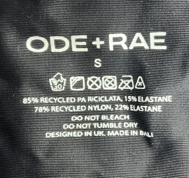 Obe + Rae Black Cindy Bikini + Elle Bikini Bottoms UK S