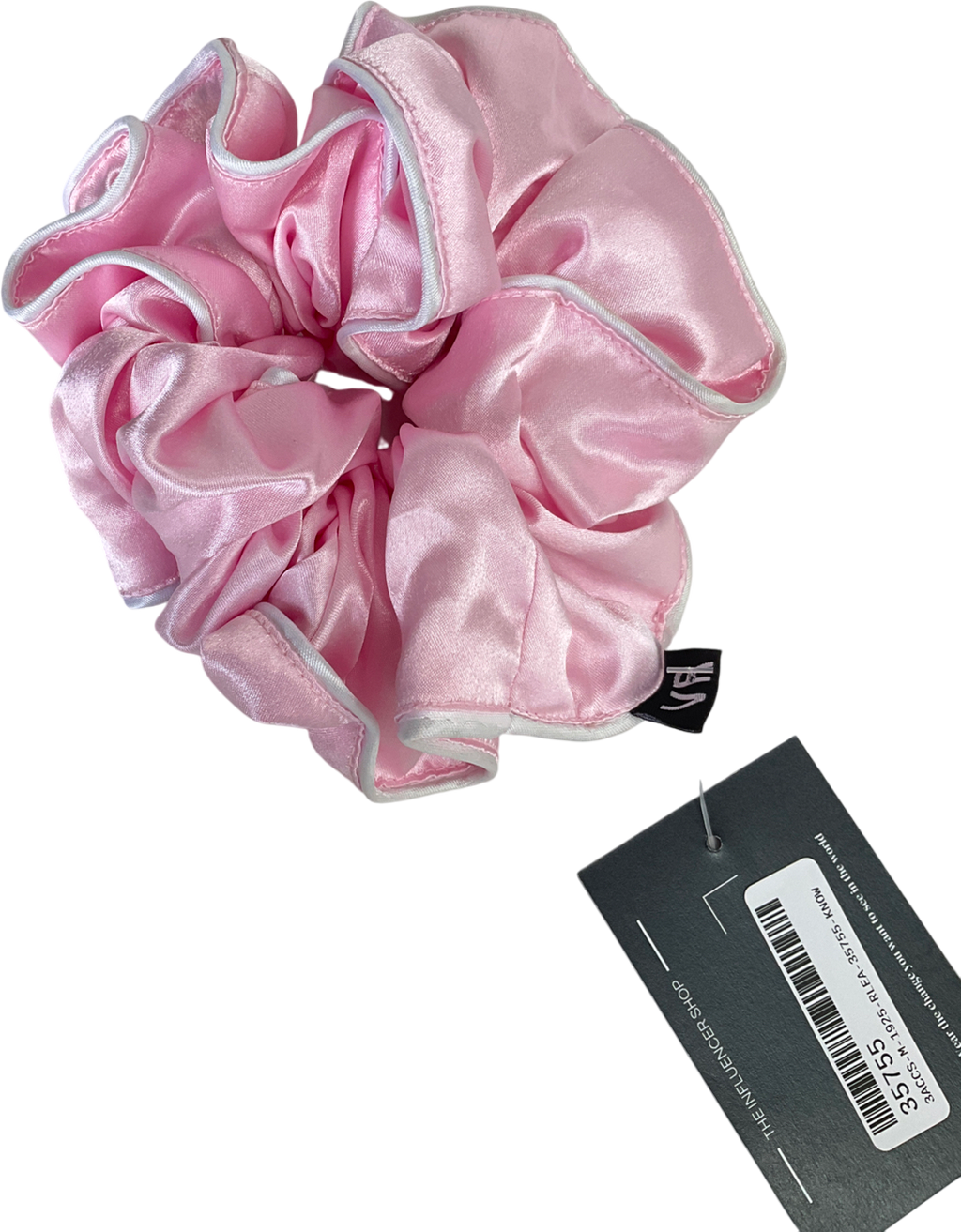 vr Pink Satin Scrunchie One Size
