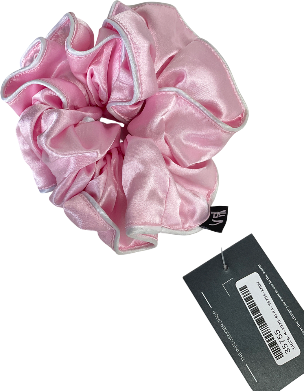 vr Pink Satin Scrunchie One Size