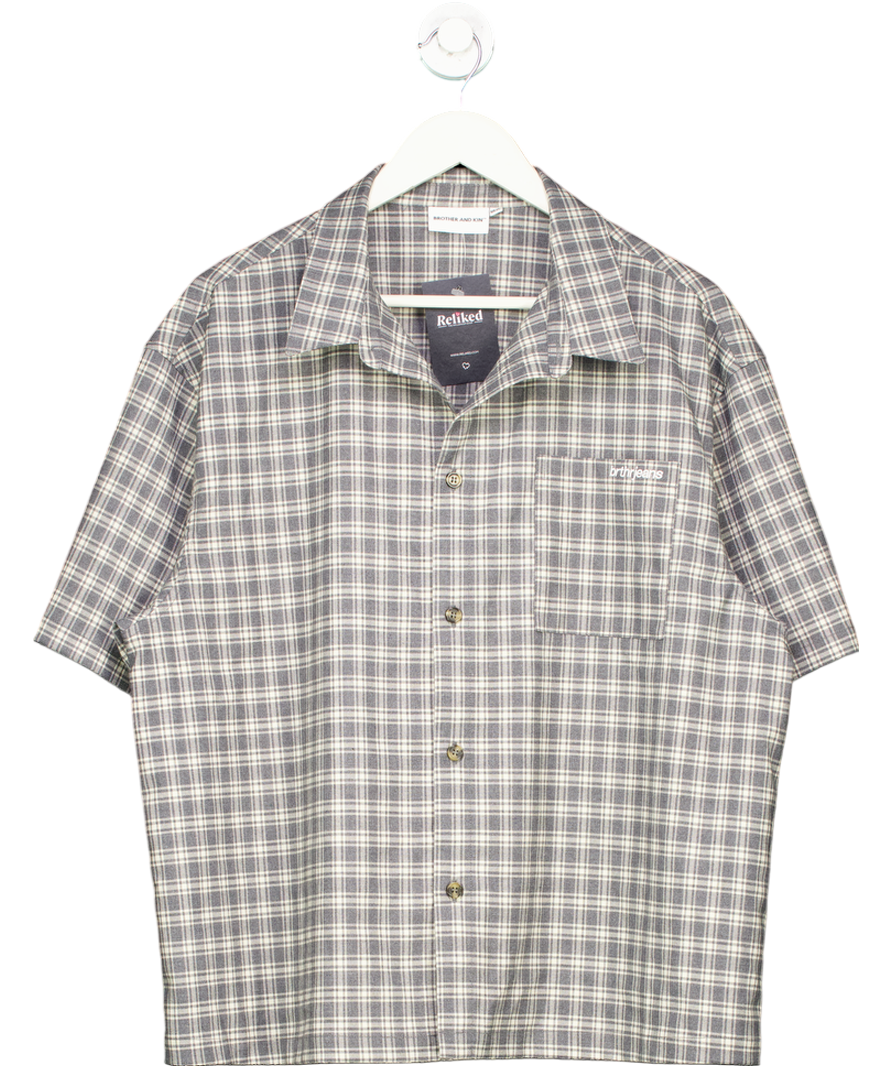 Brother And Kin Blue Oakland Boxy Shirt UK M