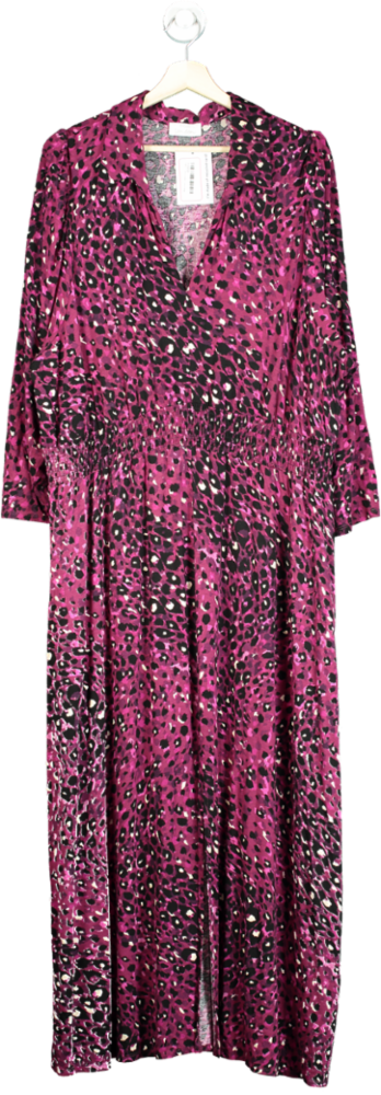 Yours Pink Leopard Print Maxi Dress UK 26-28