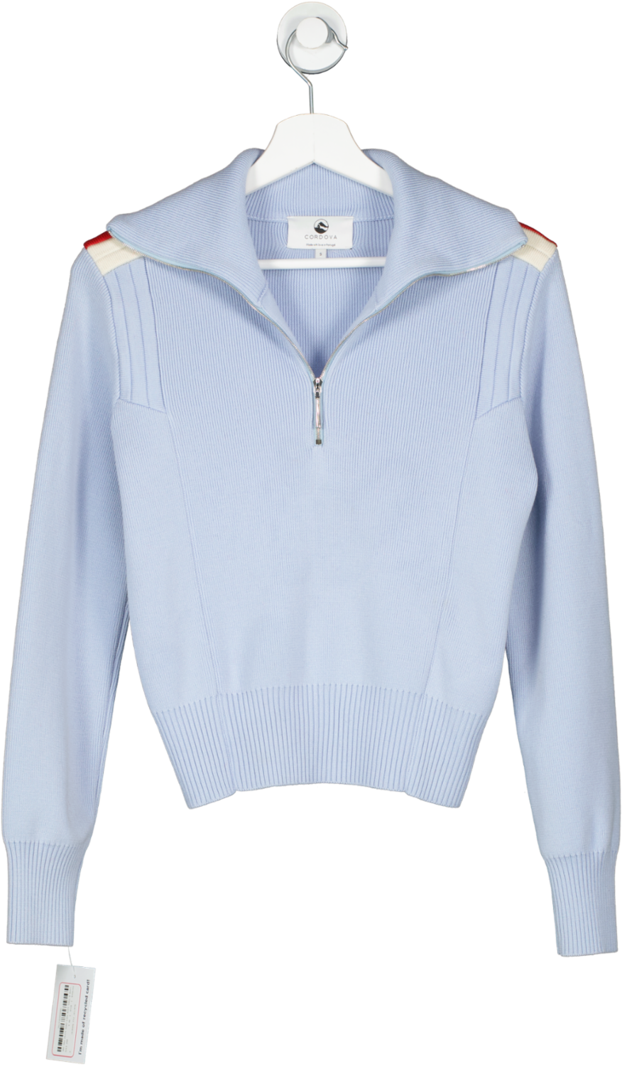 Cordova Blue Quarter Zip Sweater UK S