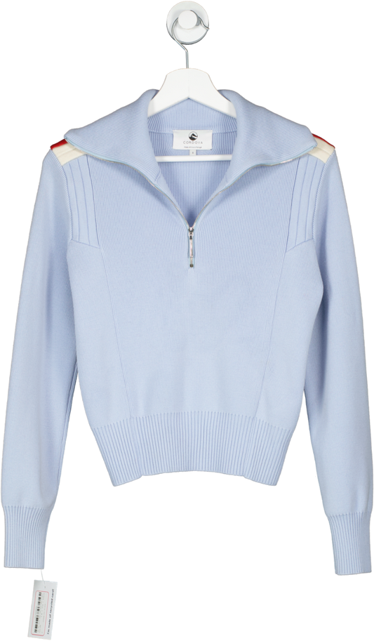 Cordova Blue Quarter Zip Sweater UK S