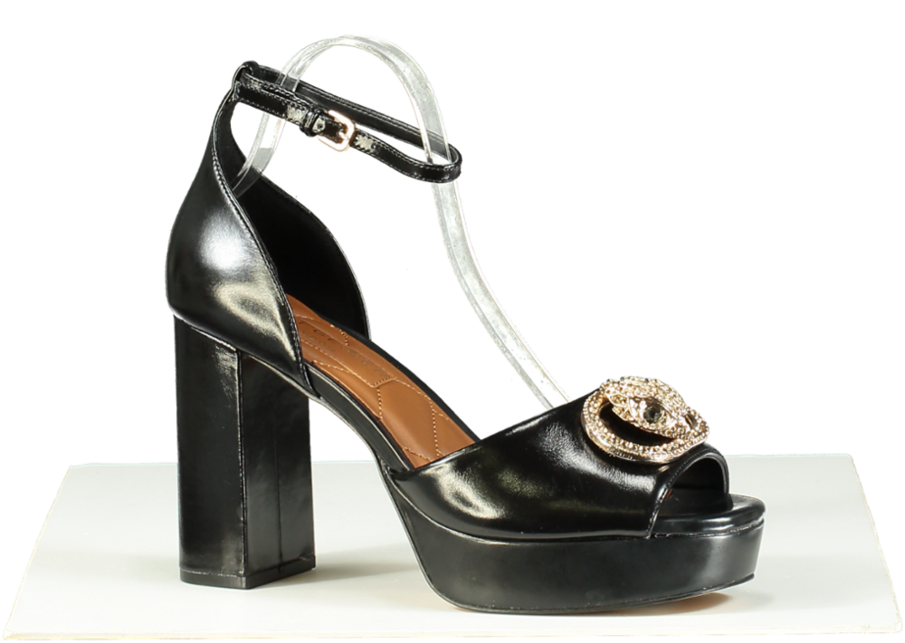 Kurt Geiger Black Embellished Platform Sandals Size UK 8