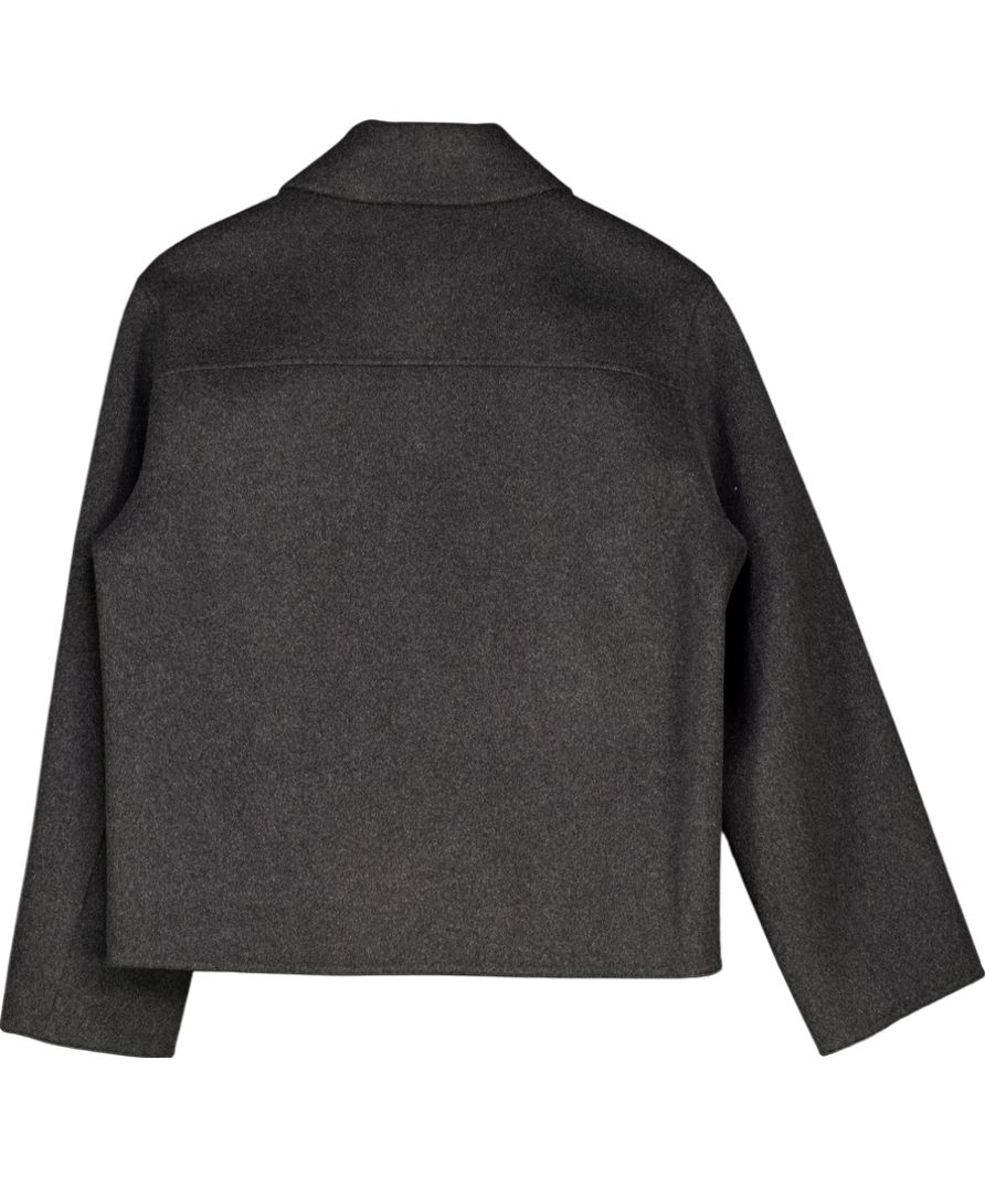 Arket Grey Double Face Wool Blend Overshirt Jacket UK 8