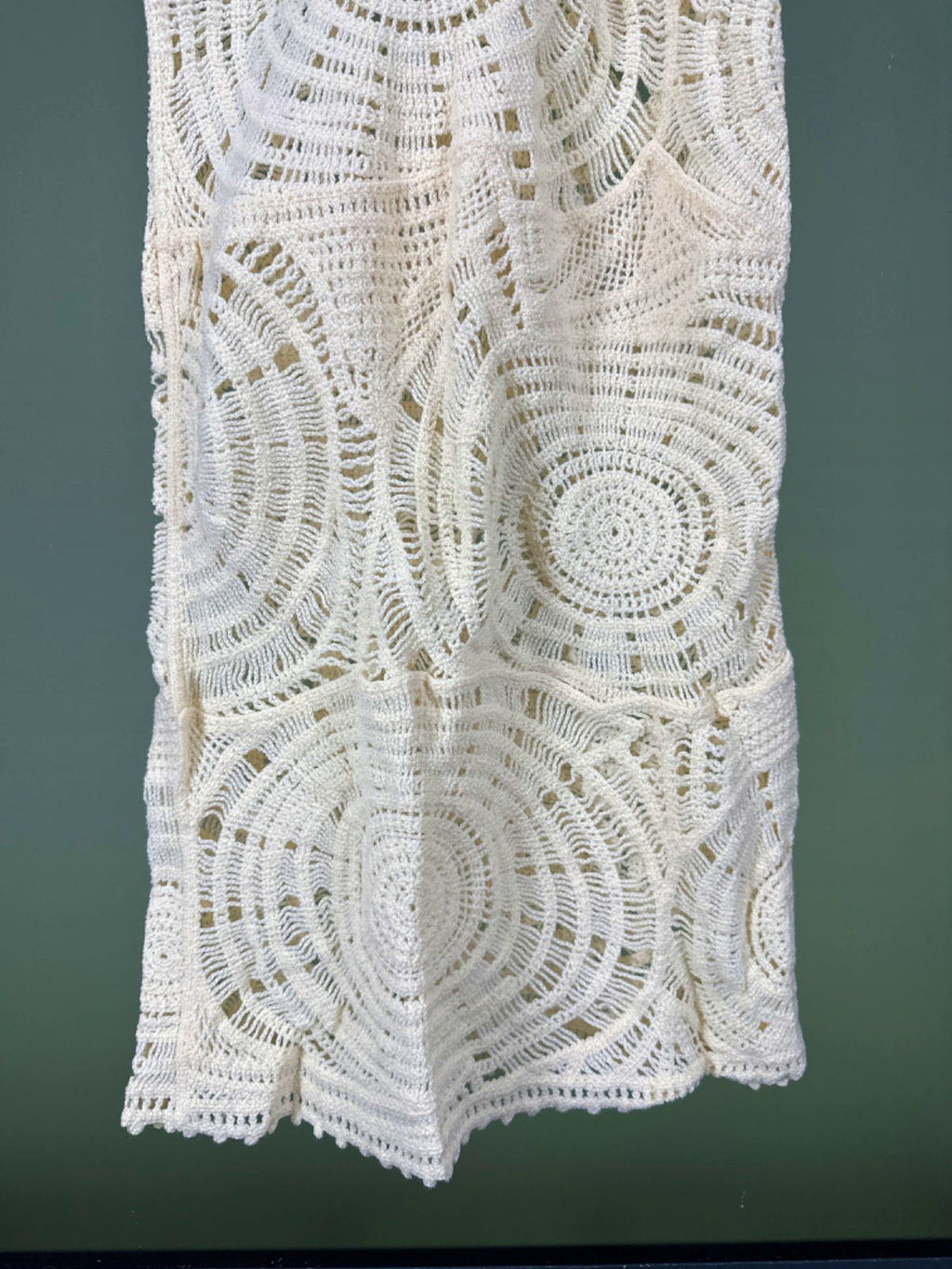 Beige Crochet Pattern Maxi Dress UK One Size