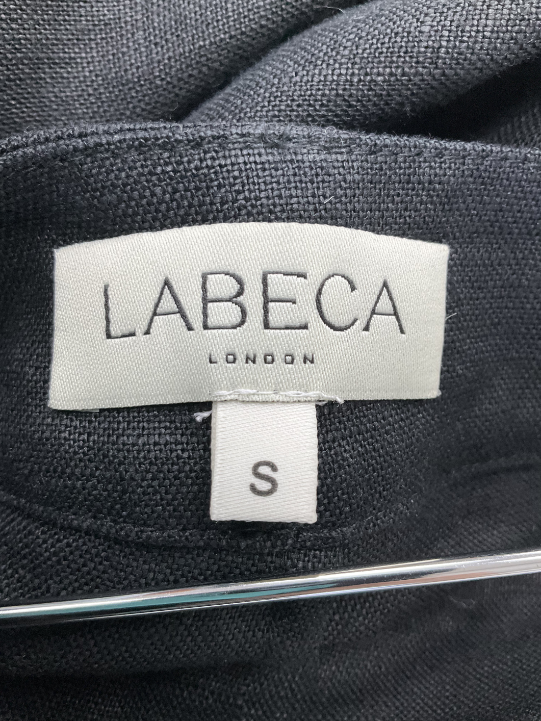 Labeca Black 2-piece Capri One Sleeve Linen Top And Shorts Set UK S