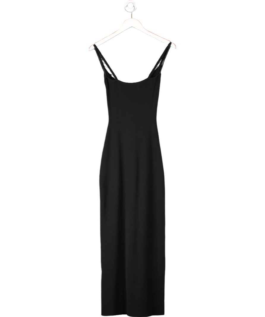 Christopher Esber Black Salacia Plunge Maxi Dress With Pearl Details UK XS