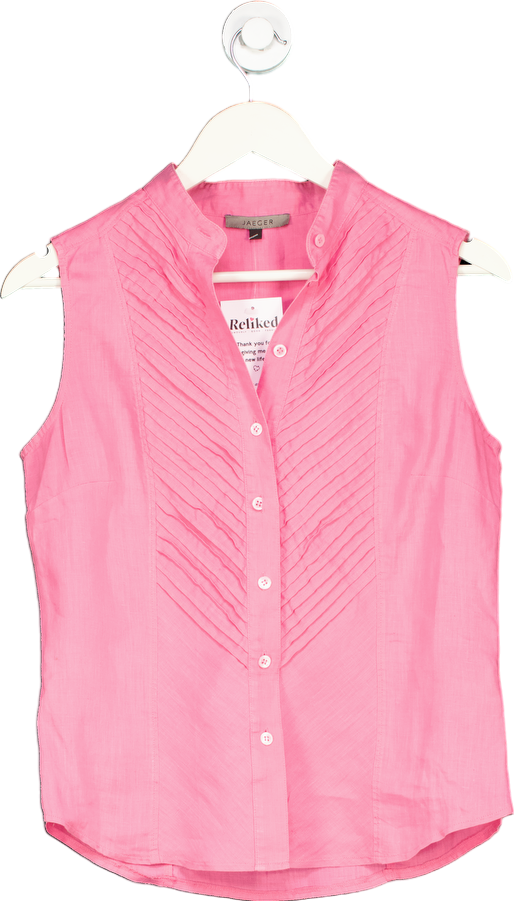 Jaeger Pink Sleeveless Blouse UK 10