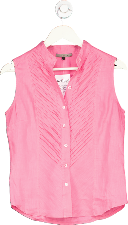 Jaeger Pink Sleeveless Blouse UK 10