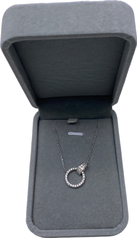 Say It With Diamonds Metallic Double Circle Of Life Necklace One Size
