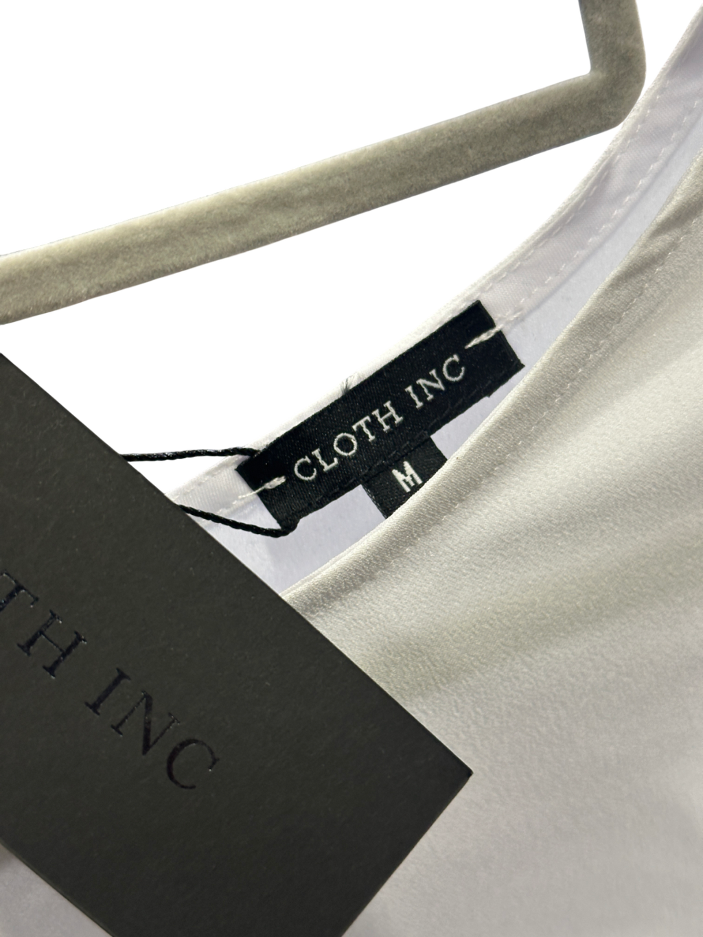 Cloth Inc White Long Sleeve Ruched Zip-back Blouse UK M