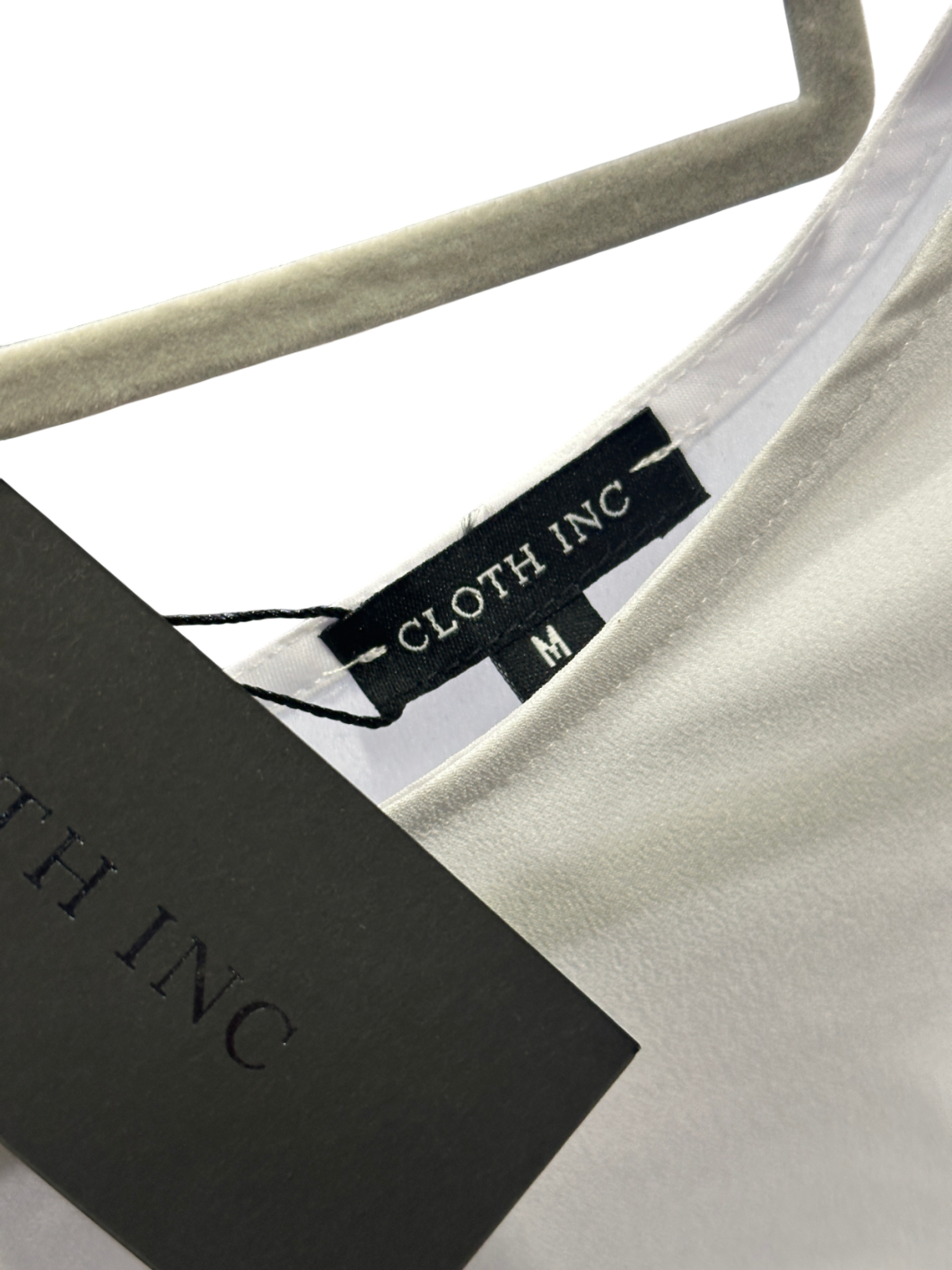 Cloth Inc White Long Sleeve Ruched Zip-back Blouse UK M