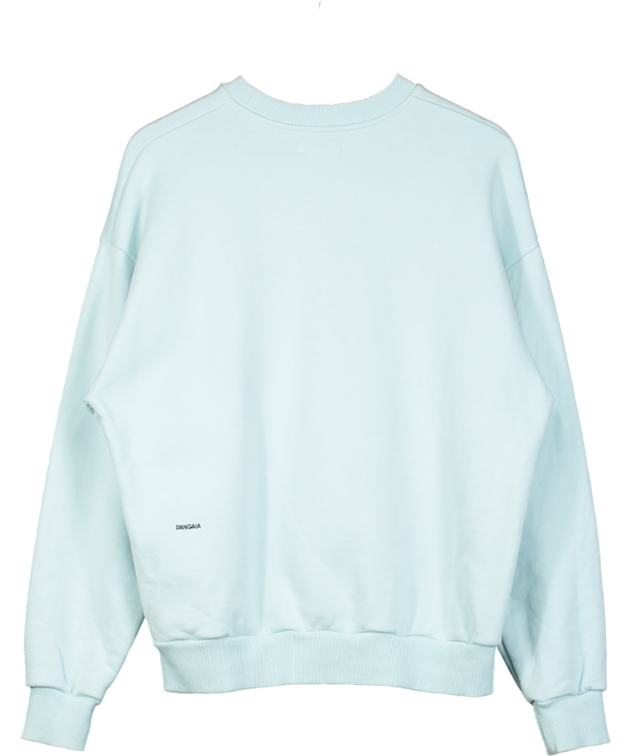 PANGAIA Aqua Blue Logo Organic Cotton Sweatshirt UK M