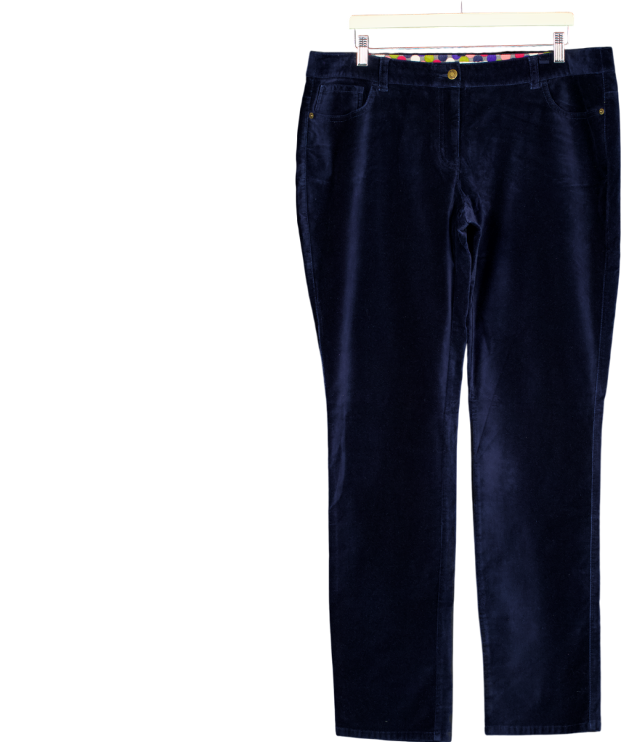 Boden Blue Velvet Trousers UK 18