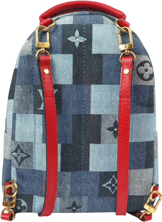 LOUIS VUITTON Denim Damier Monogram Patchwork Palm Springs Backpack Mi – Reliked