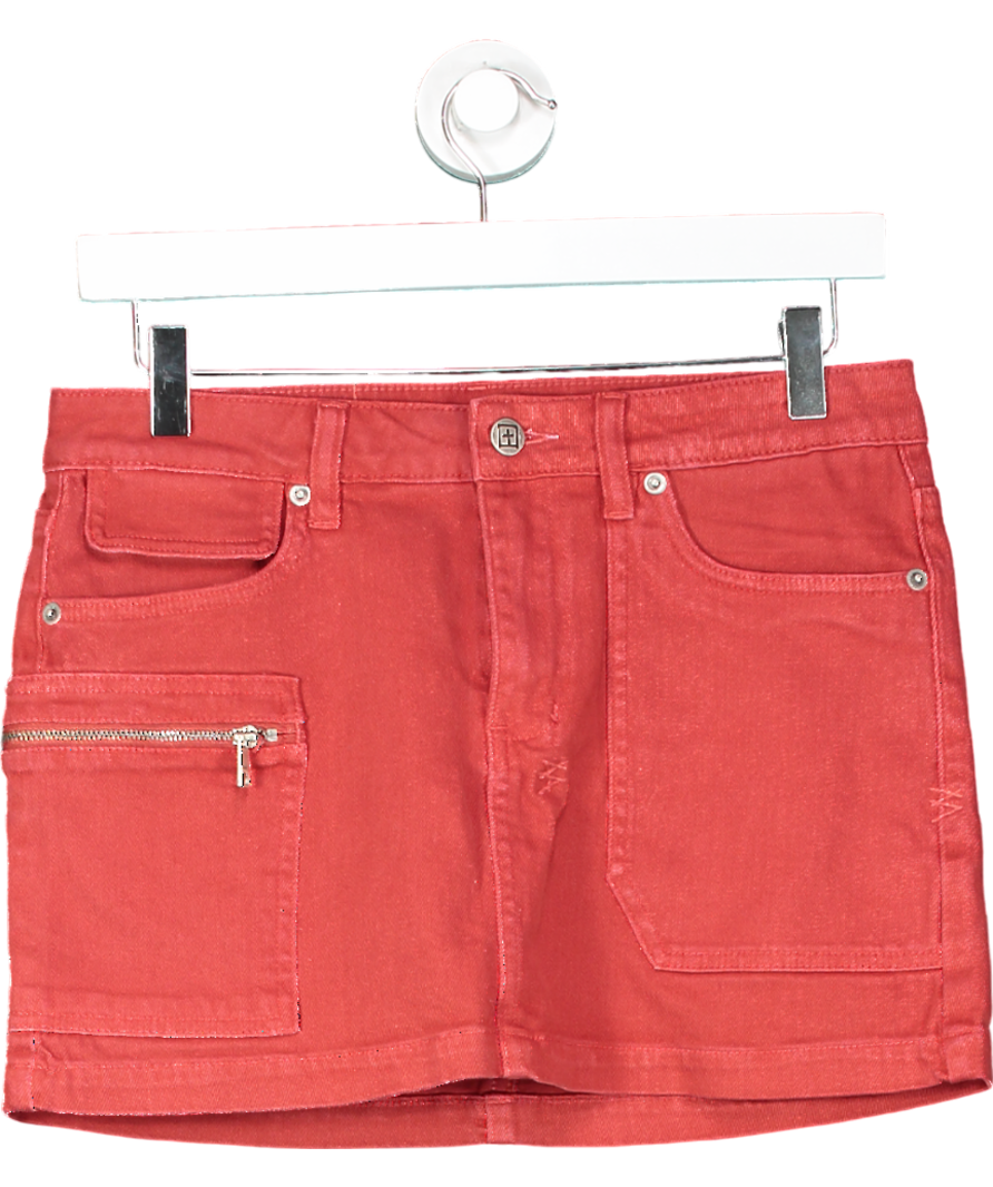 Ksubi Red Low Rider Mini Skirt In Roasted W25