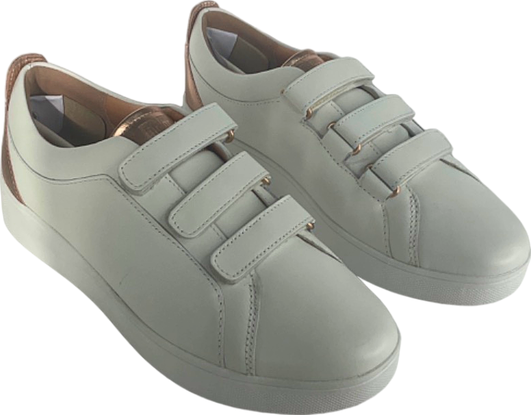 Fitflop White Leather Velcro Sneakers UK 5