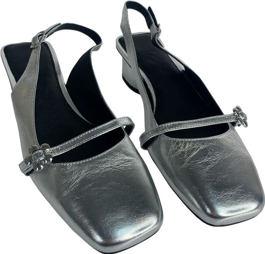 lisa saya gah Silver mary jane shoes US9 UK 7