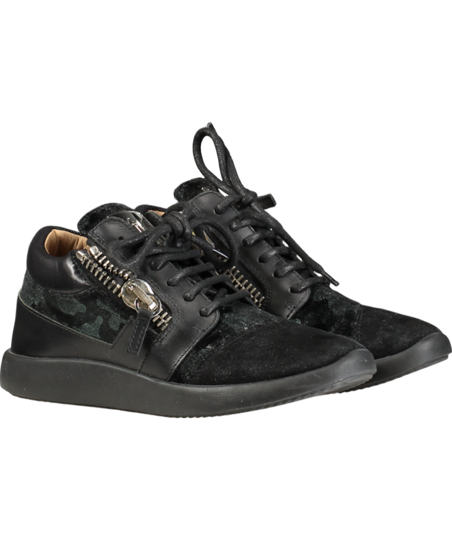 Guiseppe Zanotti Black Unisex High Top Trainer EU 36.5 UK 3.5