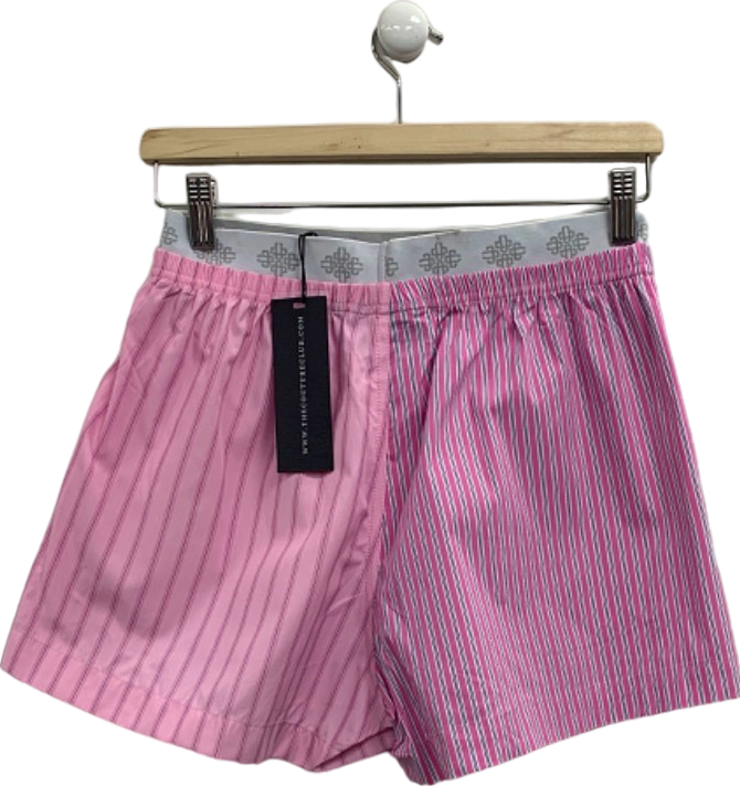 The Couture Club Pink Spliced Stripe Shorts UK 10