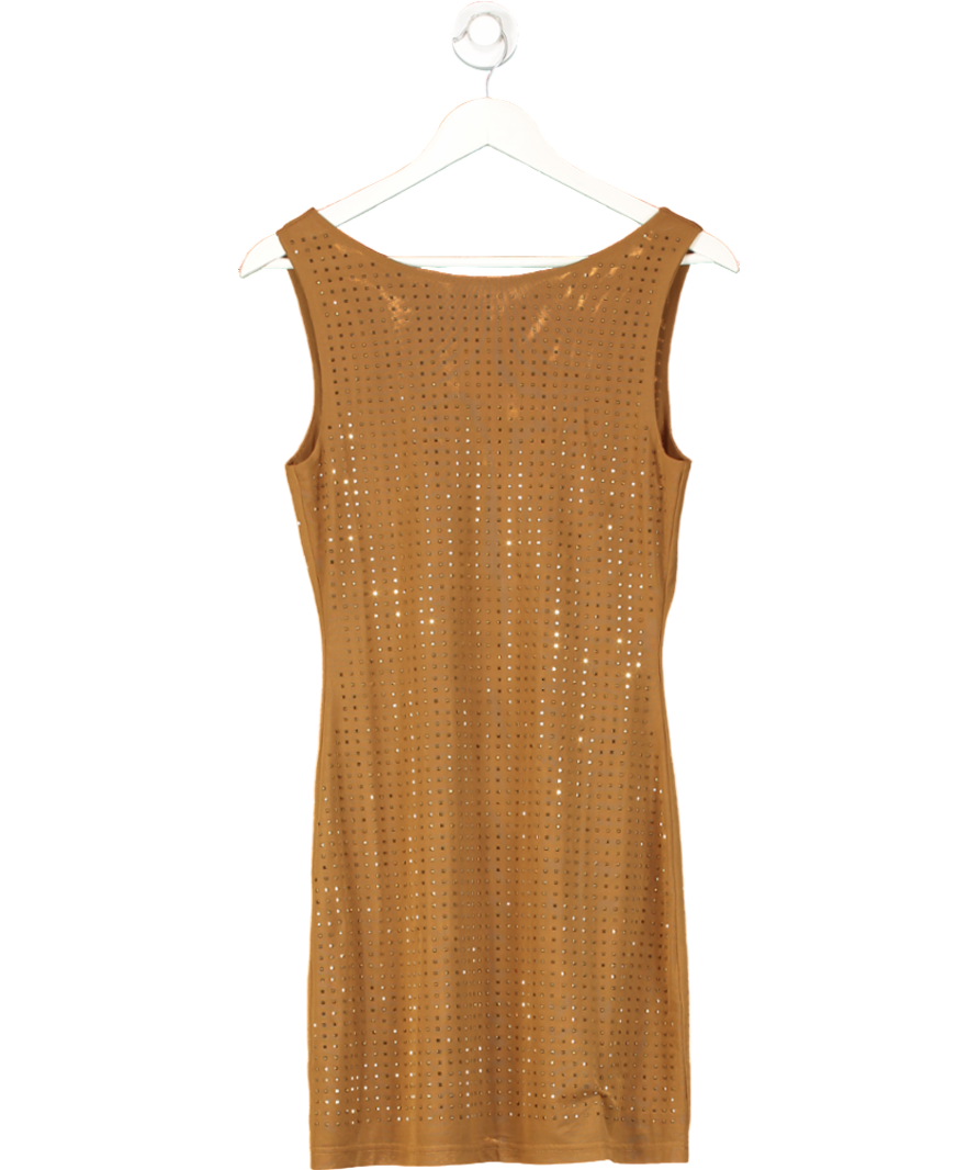 SLA the label Brown Embellished Mini Dress UK M