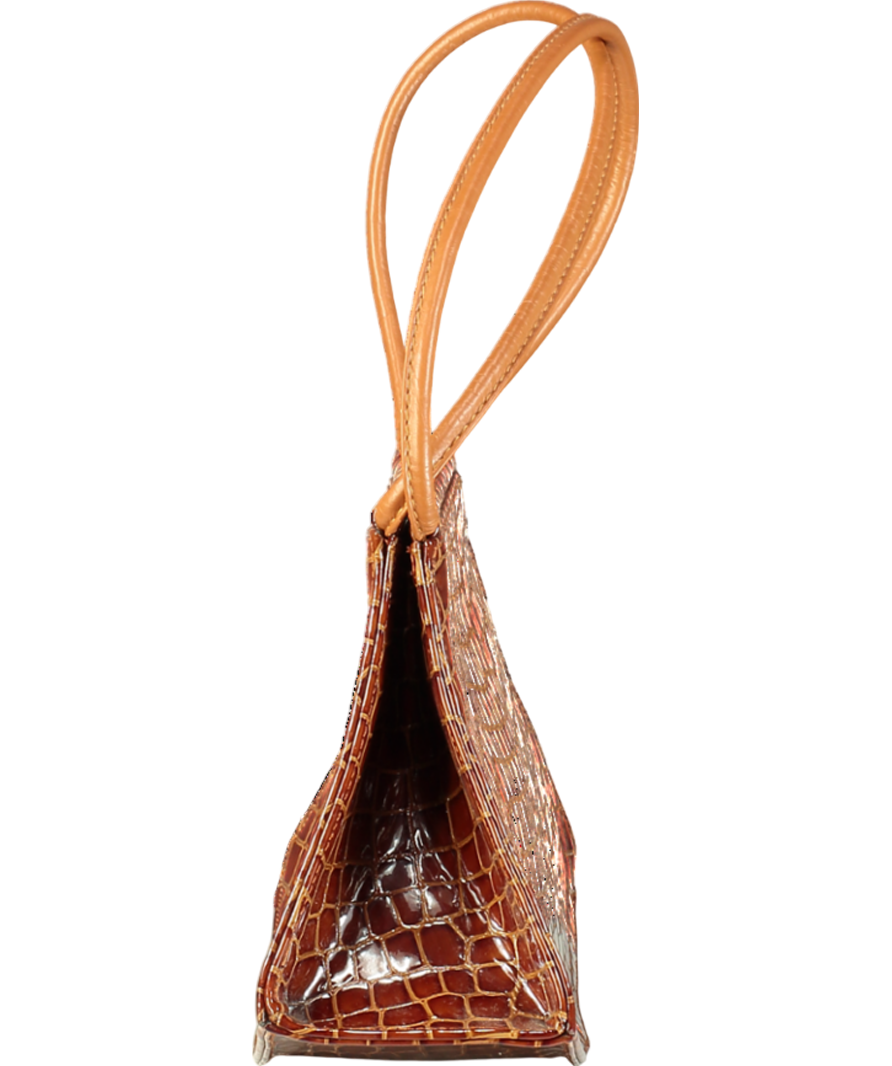 Vacare Brown Croc Effect Handbag