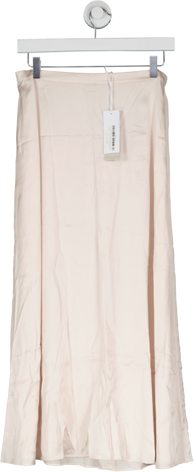 The White Company Pink Washed Satin A Line Skirt UK 10