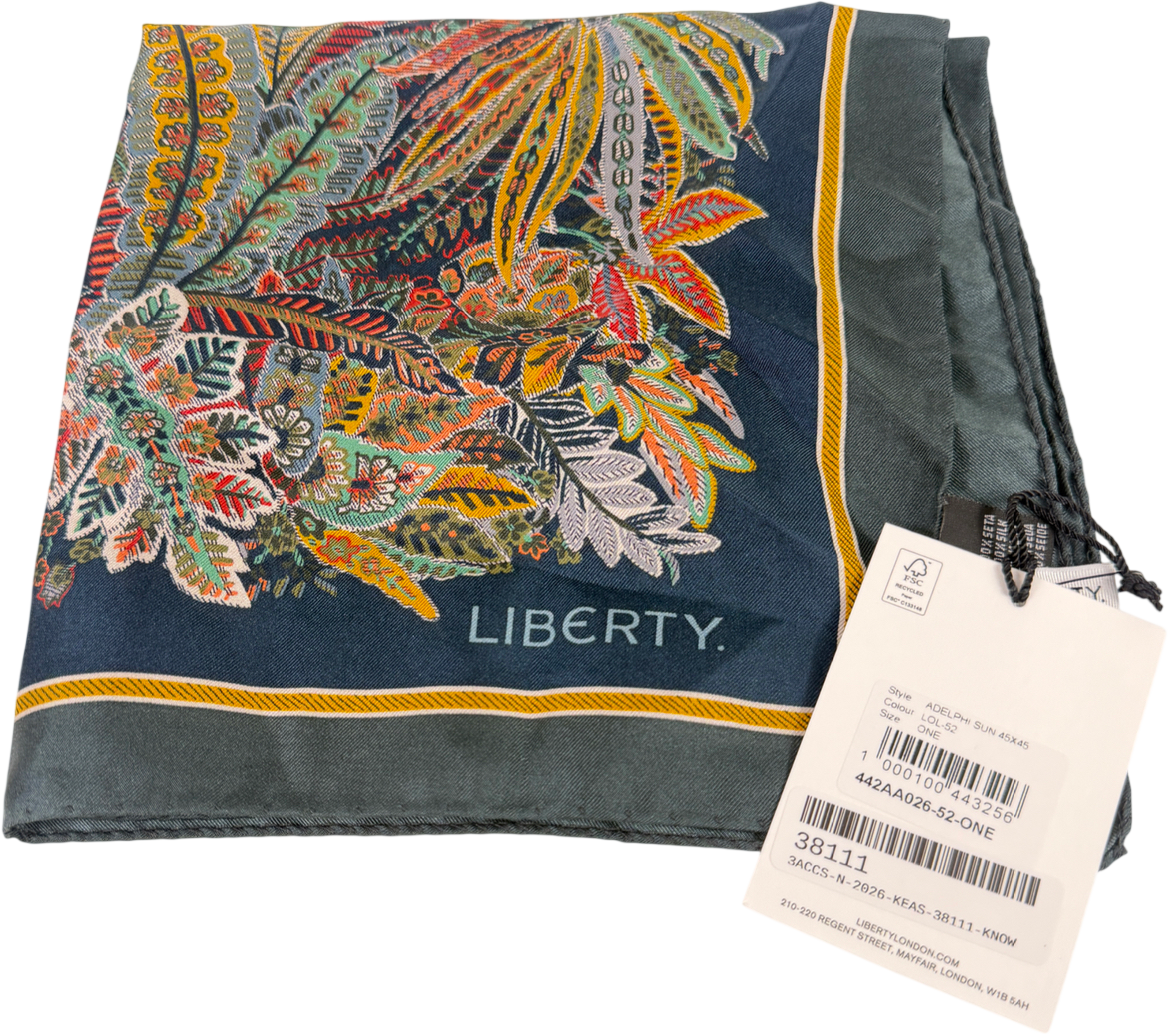 Liberty Green Adelphi Sun Scarf 45cm 100% Silk One Size