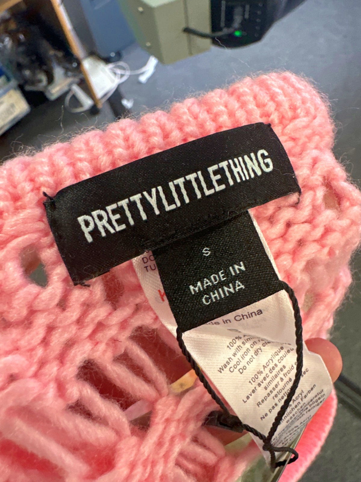 PrettyLittleThing Multicolour Crochet Mini Skirt UK S