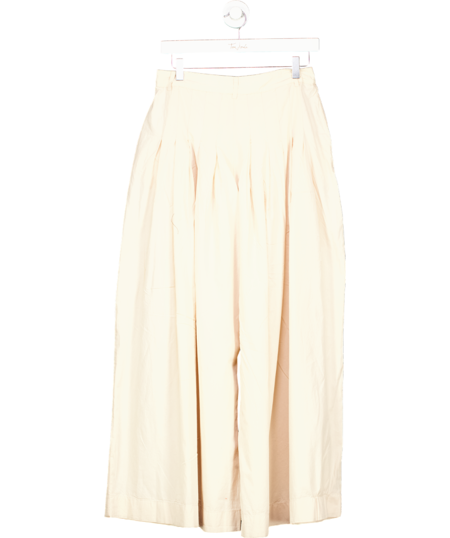 Free People Natural Cassia Pleated Wide leg Trousers UK 8