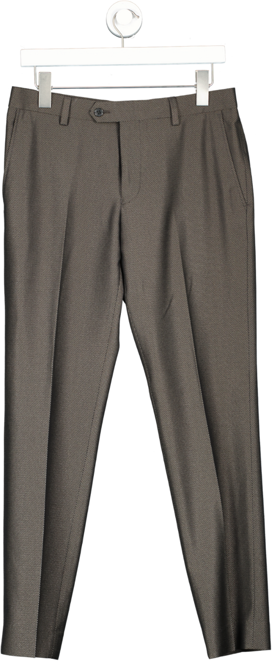 Next Brown Bronze Slim Fit Shiny Tuxedo Suit Trousers W30