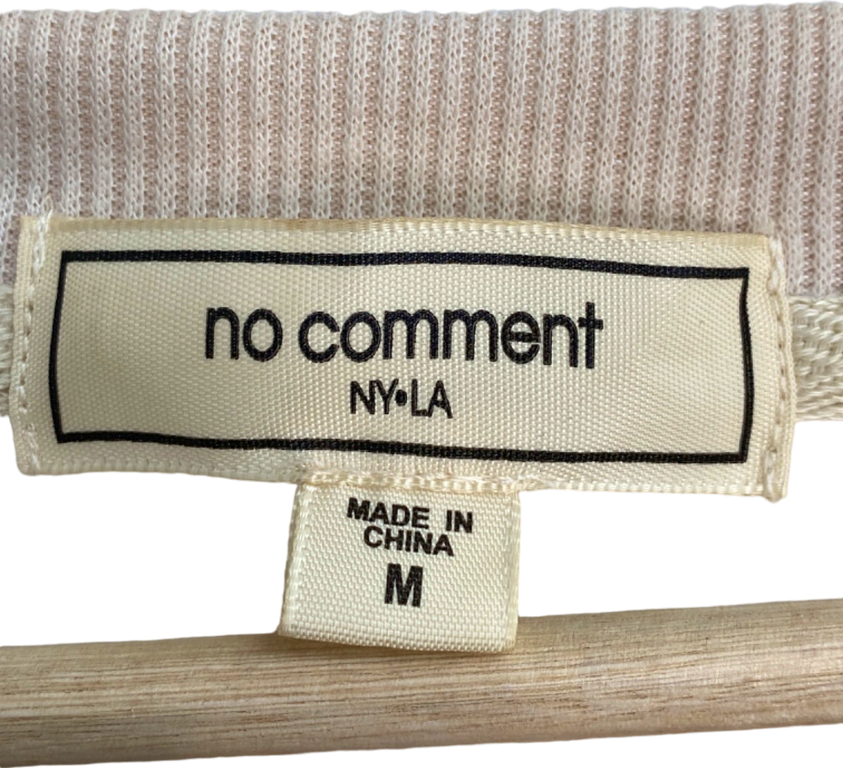 No Comment Beige Nashville Sweatshirt UK Medium