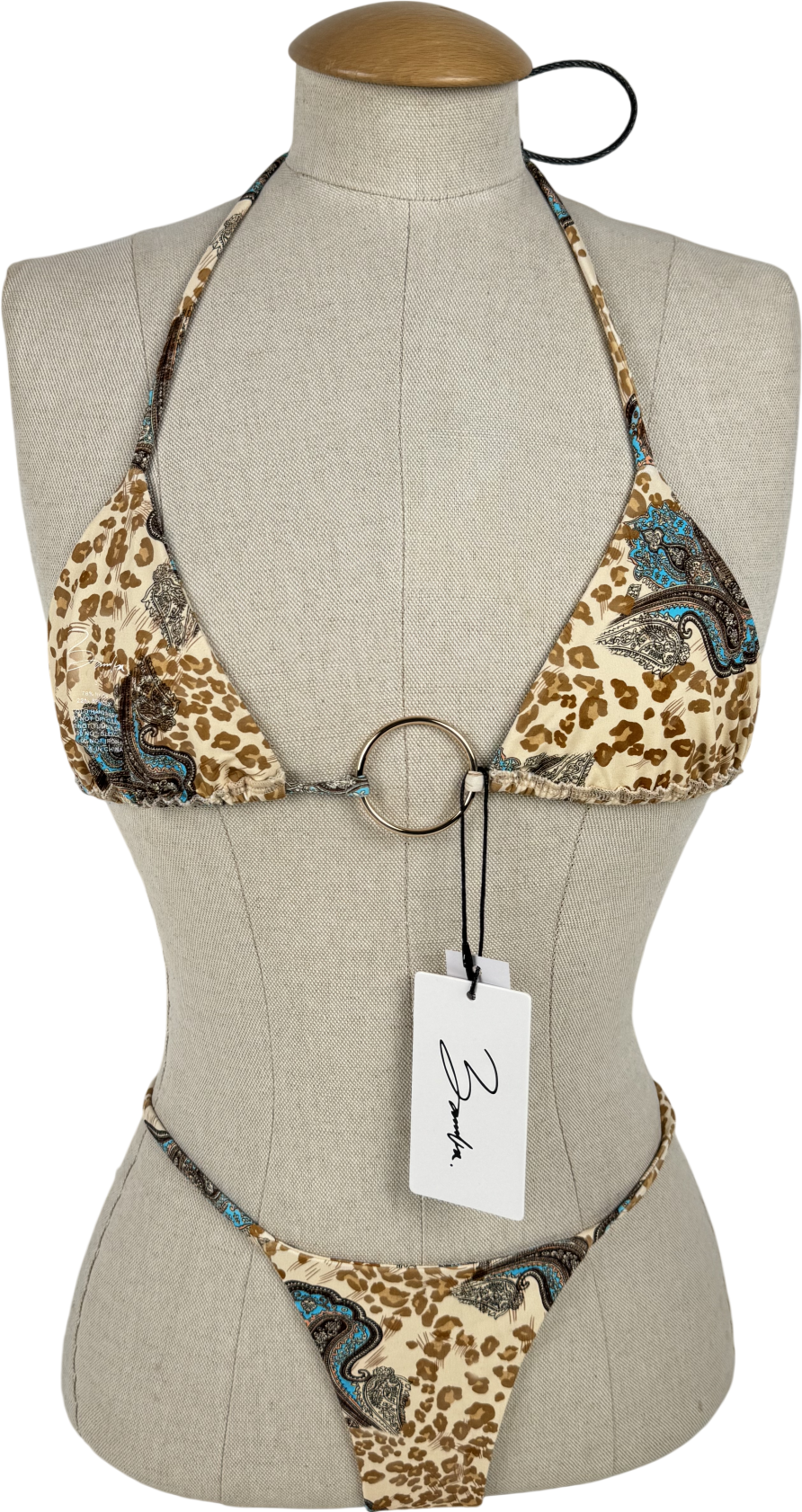 Bamba swim Brown Triton Top And Bikini Leopard Boheme UK S