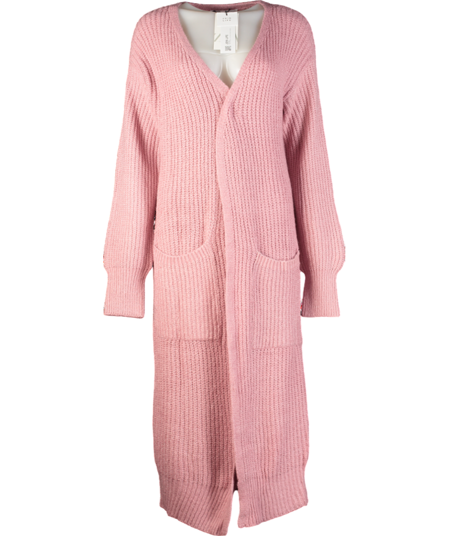 ZARA Pink Longline Cardigan UK S
