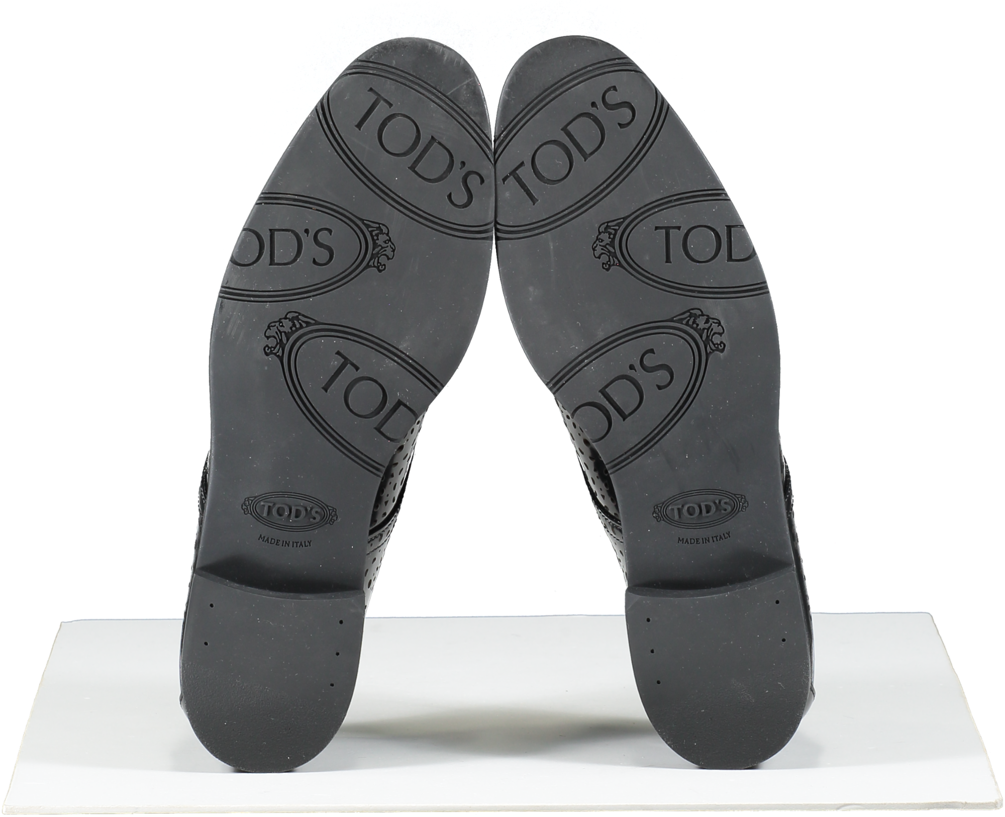 Tod's Black Lace Up Monogrammed Shoes UK 6 EU 39 👠