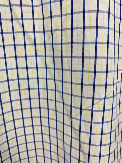 Paul & Shark White/Blue Checked Short Sleeve Shirt UK L