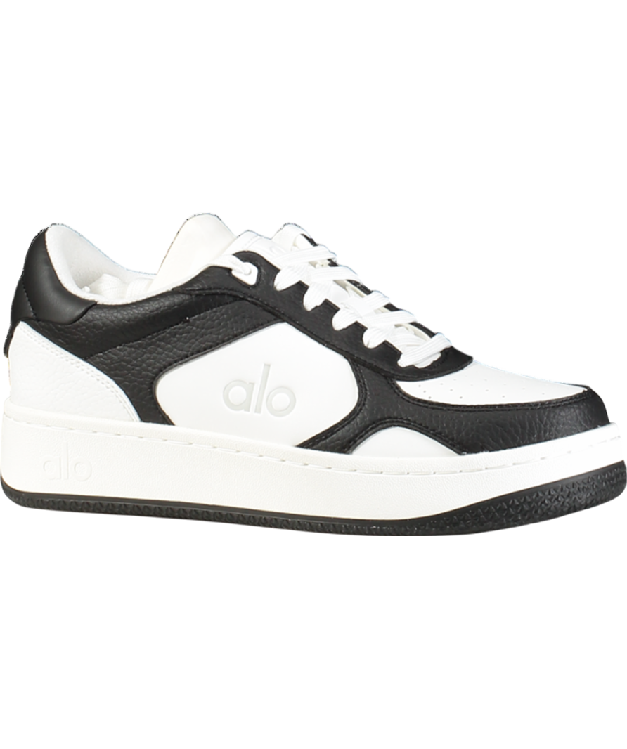 alo yoga Black / White Recovery Mode Vegan Leather Trainers UK 5 EU 38 👠