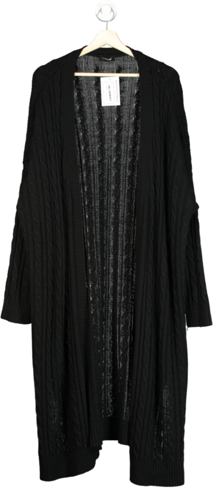Yours Black Cable Knit Cardigan UK 22-24