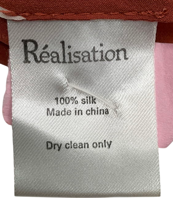 Réalisation Orange Polka Dot Valentine Silk Mini Dress UK XS