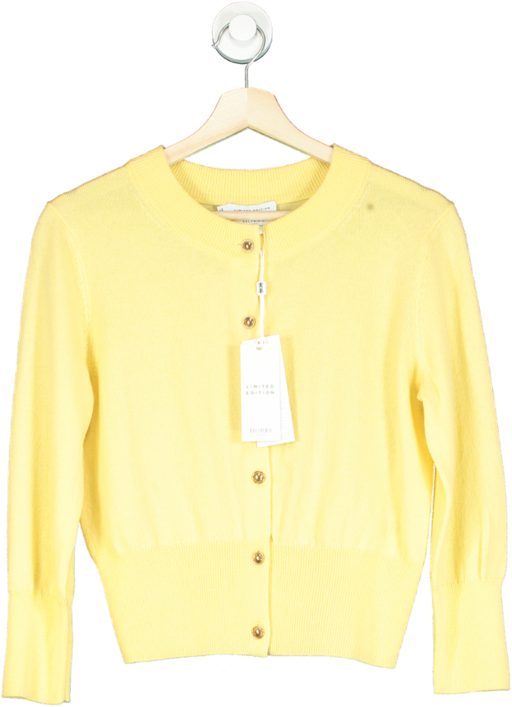 Hobbs Yellow Cardigan UK 10