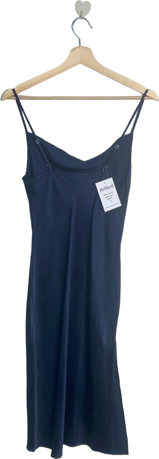 Revolve Navy Blue Midi Slip Dress UK 8