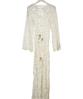 Karen Millen Cream Crochet Knit Maxi Dress UK S